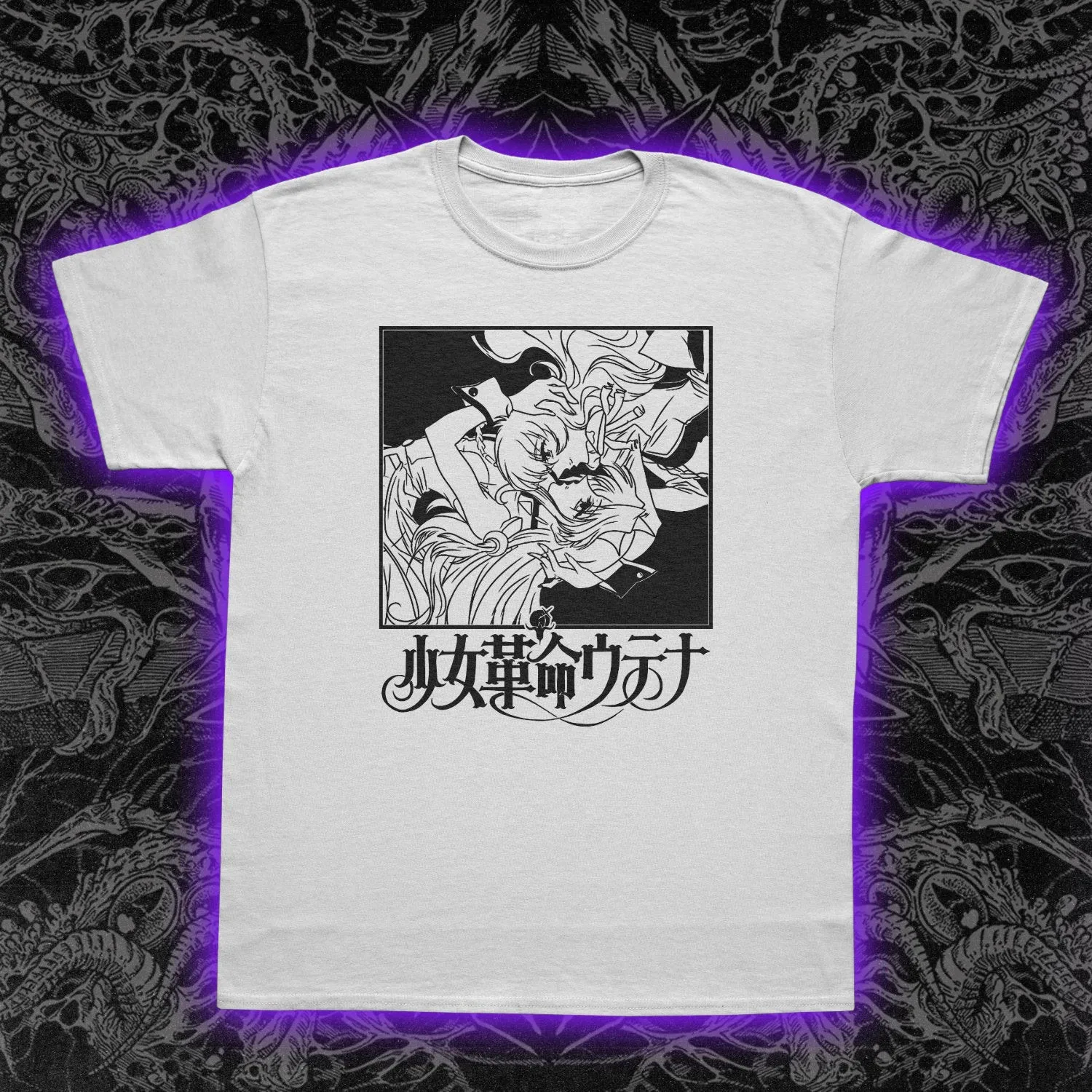 Revolutionary Girl Utena T-Shirt Anime Shojo Classic Manga Rose Crest Tee Unisex