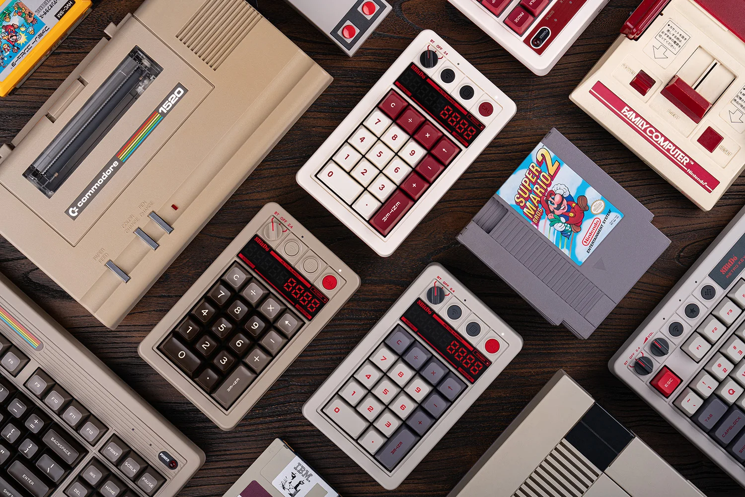 8BitDo Retro 18 لوحة رقم ميكانيكية، تدعم وضع الآلة الحاسبة، بلوتوث/2.4G/لوحة رقمية سلكية لنظام التشغيل Windows وAndroid