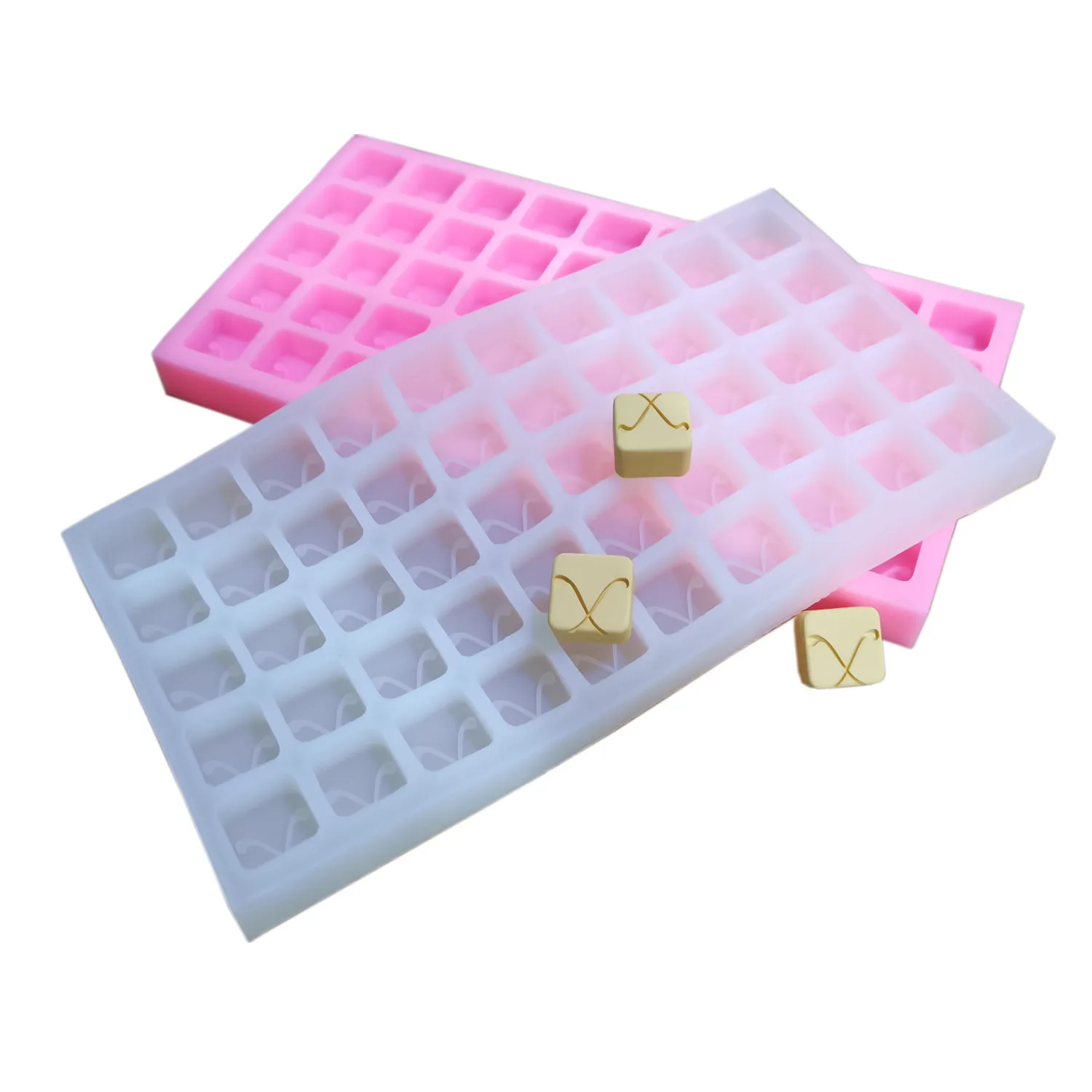 Custom Chocolate Mold Sugar Fondant Molds Ice Cube Wax Melt Mould Custom Silicone Mold with Logo