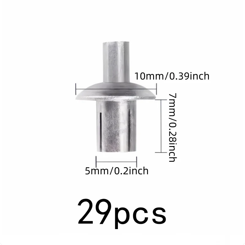 29 pcs 5*7mm Strike Core Expansion Rivets, Expansion Lock Design and Hammer Strike Installation, Heavy Duty