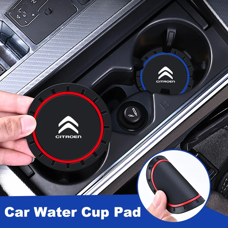 2 Stuks Siliconen Auto Coaster Water Cup Antislipmat Drink Pad Voor Citroen C1 DS3 C2 C3 Vts C4 Saxo C4L C5 C6 C8 Xsara C3-XR Picasso