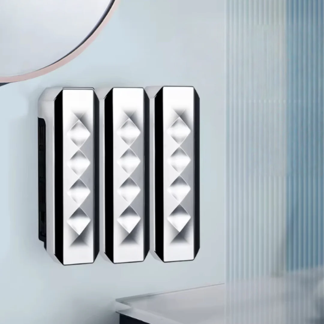 Picture 3: Chrome Soap Dispenser Wall Mounted White ABS Bathroom Hand Liquid Soap Dispenser/Kitchen Soap Dispenser Bathroom Shampoo Bottles