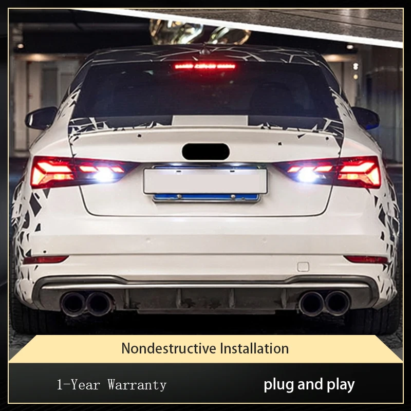 Car Accessories Lamps For Audi A3 Tail Lights LED for Vehicles 2013-2020 DRL Plug And Play Taillight Reverse Refit Auto Tools