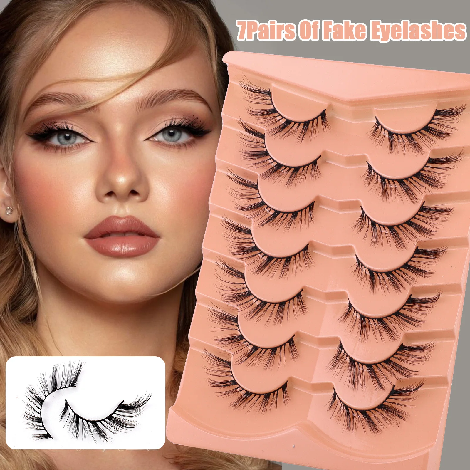 Fox eyelshe-pestañas postizas, herramienta de maquillaje, reutilizable, 3/10 pares