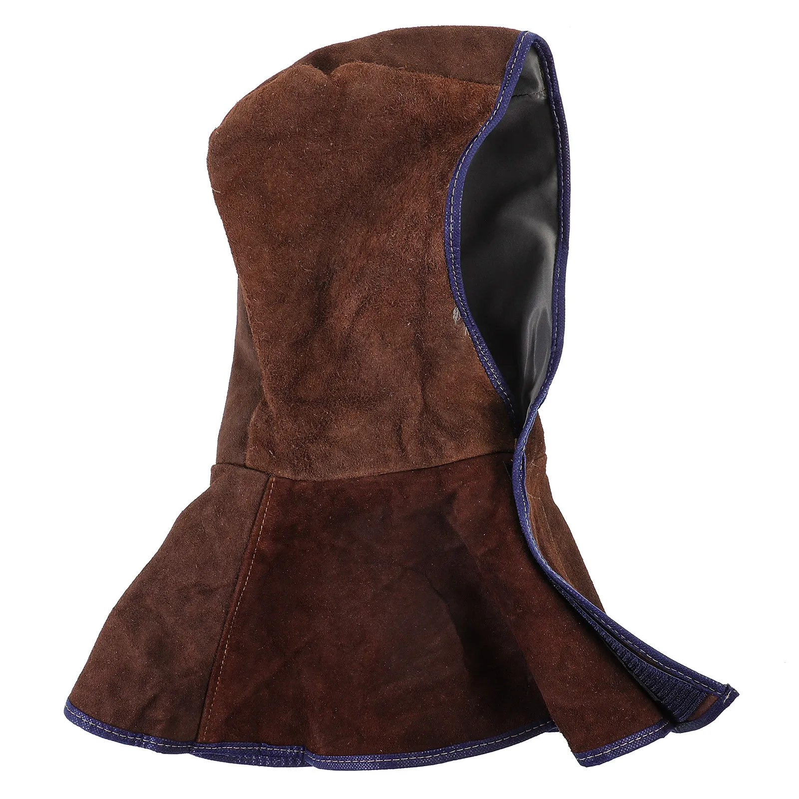 

s Welding Hood Cape Welder Hat for Men Women Head Protection Neck Drape Flame Retardant Cowhide Durability Safety Long Use Easy