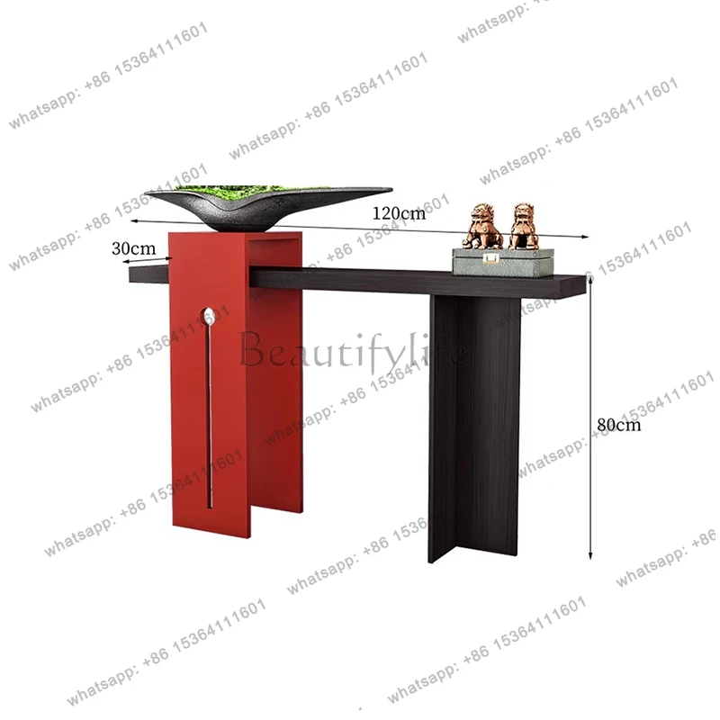 Chinese Classic Console Tables Rustic Unique Thin Modern Console Tables Wabi Sabi Design Console Meuble Furniture Living Room