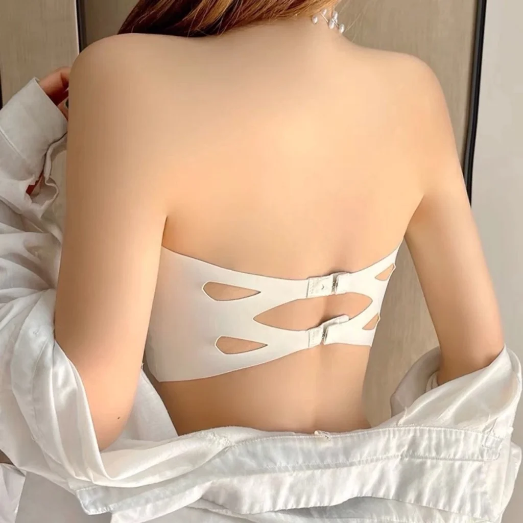 3PCS Sexy Bra Push Up Padded Strapless Seamless Tube Elastic Beauty Back Girl Tube Top Ice silk Breathable wireless Anti-slip