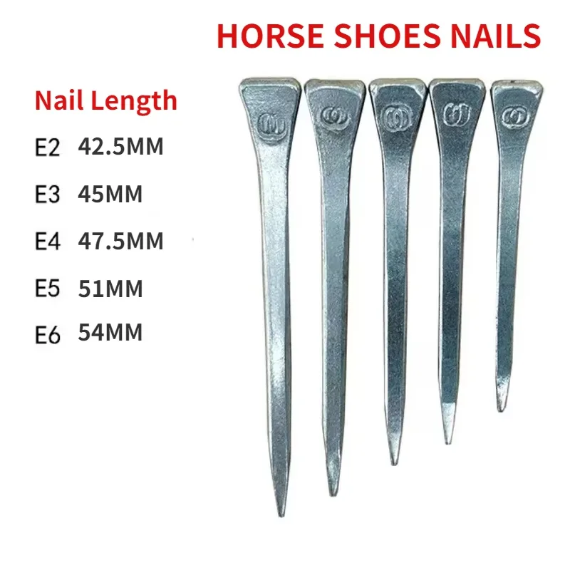 100PCS Horse Shoe Nails Horse Training Equestrian Harness Repair Hoof Nails Palm Horse Riding Supplies Equestrian Equipments