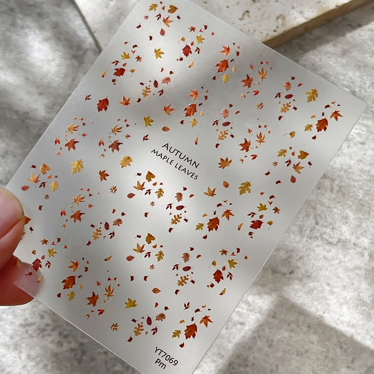 1/2 Sheets Flat Maple Nail Stickers, Exquisite Thanksgiving Maple Leaf Decals for Nail Art DIY, Manicure, Nail Salon, Festival