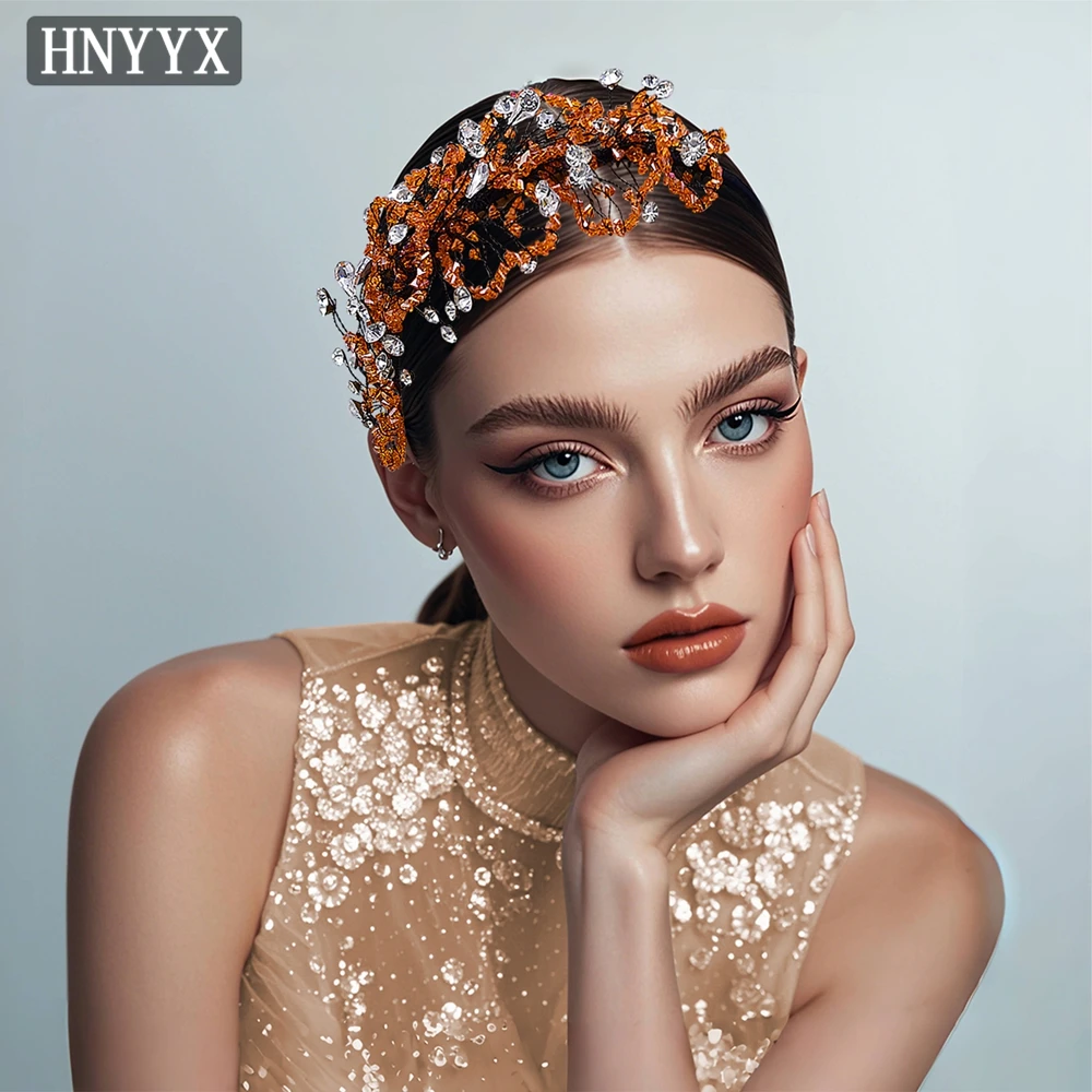 

YouLaPan Bridal Weddings Hollow Hairband Handmade Bead Weaving Elegant Ladies Banquet Dancing Party Hair Accessories YXA186