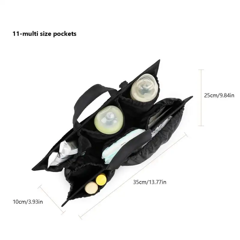 Multi-functional large-capacity multi-pocket baby and mother's items organizing and separating portable mom's bag