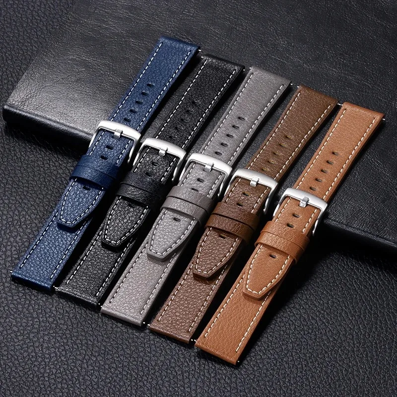 Genuine Leather 20mm Strap for Omega for Samsung Galaxy Watch5 4 40mm 44mm Classic Band Watch Band Sport Quick Release Bracelet