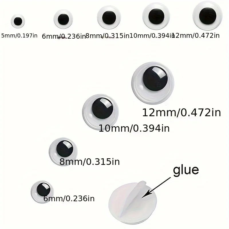 420pcs Mixed Googly Eyes Self-adhesive DIY Scrapbooking For Stuffed Toy Doll Accessories, Eyes Stickers For DIY