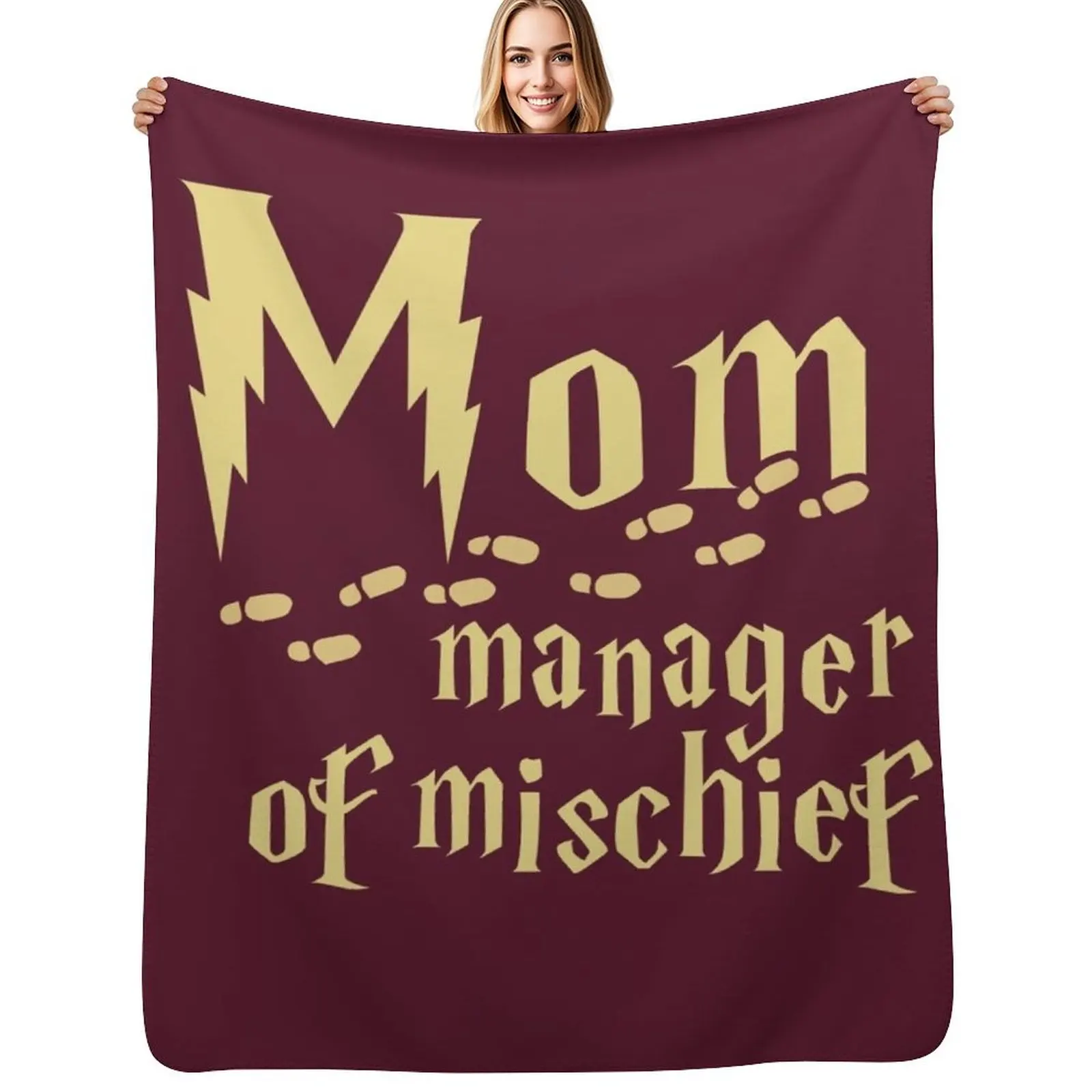 

Mom manager of mischief Throw Blanket Reusable Durable Soft Blanket for All Seasons