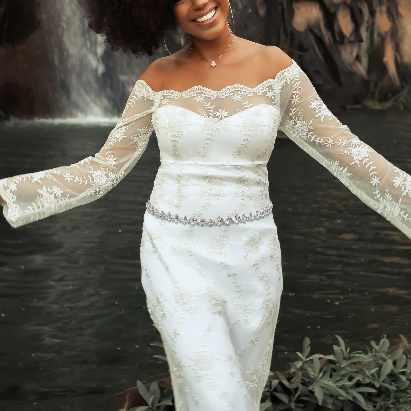 1 Uds. Faja nupcial con diamantes de imitación, cinturón elegante para boda, accesorio para vestido de fiesta, decoración para vestido de novia, faja para novia