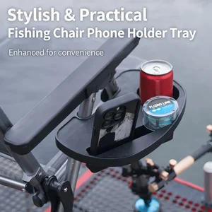 Portable Folding Camping Chair Set with Side Storage Tray, Adjustable Reclining Fishing Chair for Beach, Camping and Outdoor Use view 4