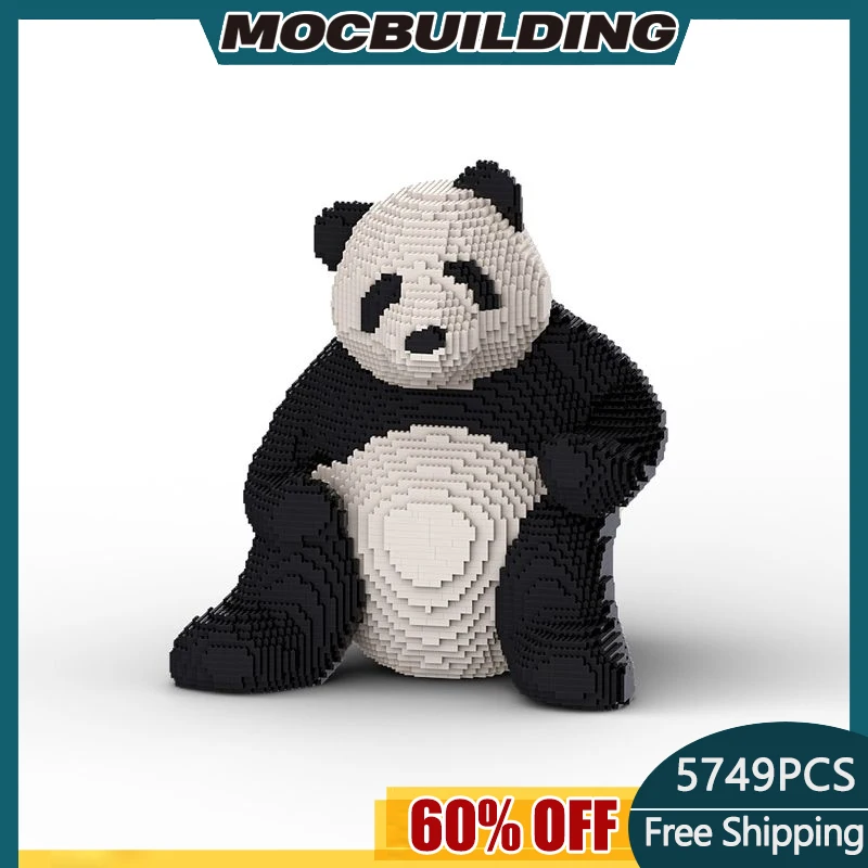 MOC Building Blocks Chinese National Treasure Panda Lovely Animals Toy Technology Bricks DIY Assembly Model Holiday Gifts