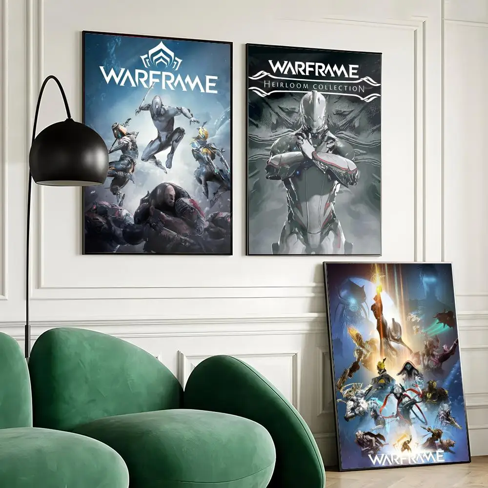 W-Warframe Game Painting Calligraphy Canvas Poster Art for Bedroom Living Room Home Decor Wall Decoration Decals Gift
