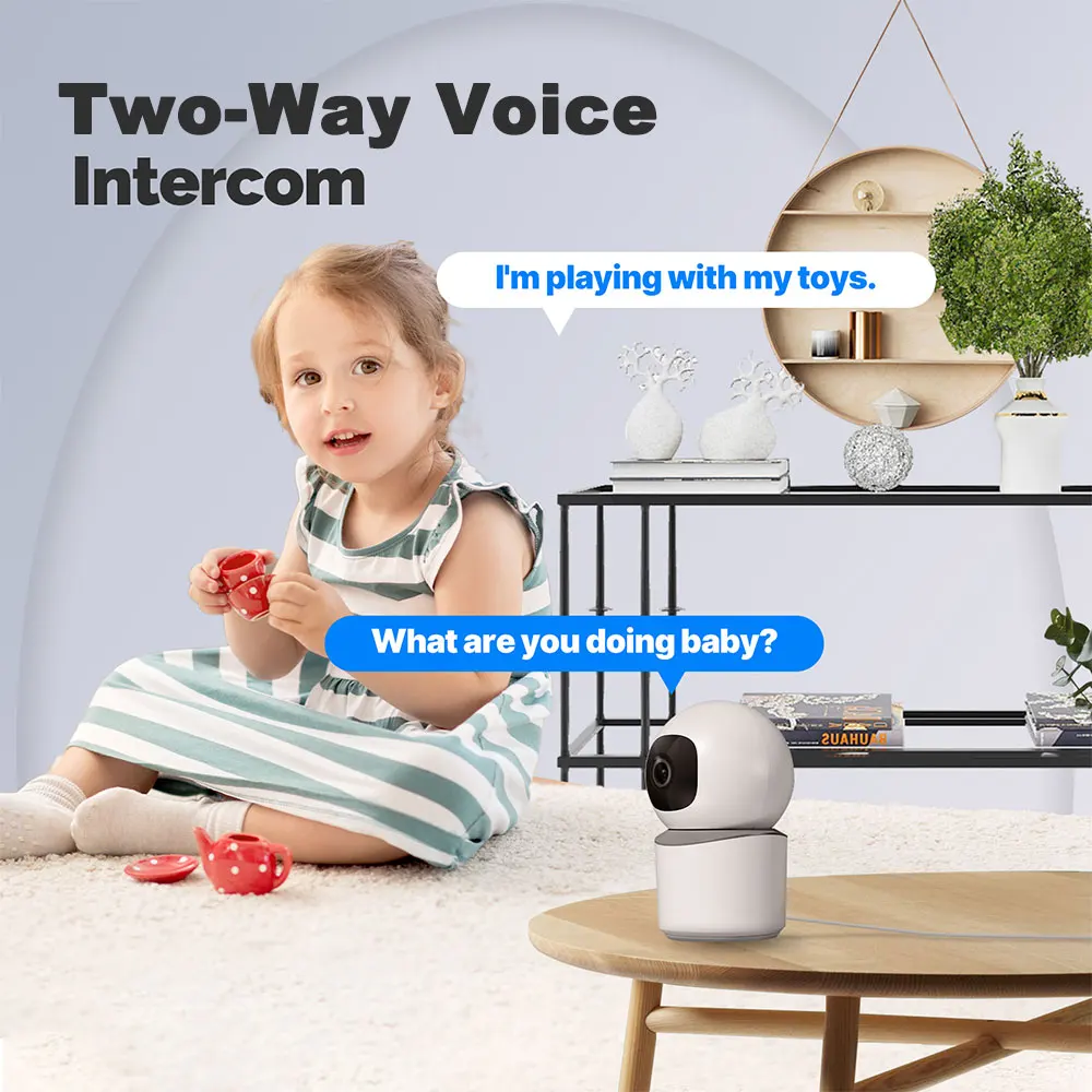 كاميرا Tuya 2K داخلية واي فاي IP كاميرا مراقبة الطفل AI كشف الحركة البشرية HD اللون للرؤية الليلية مراقبة الفيديو