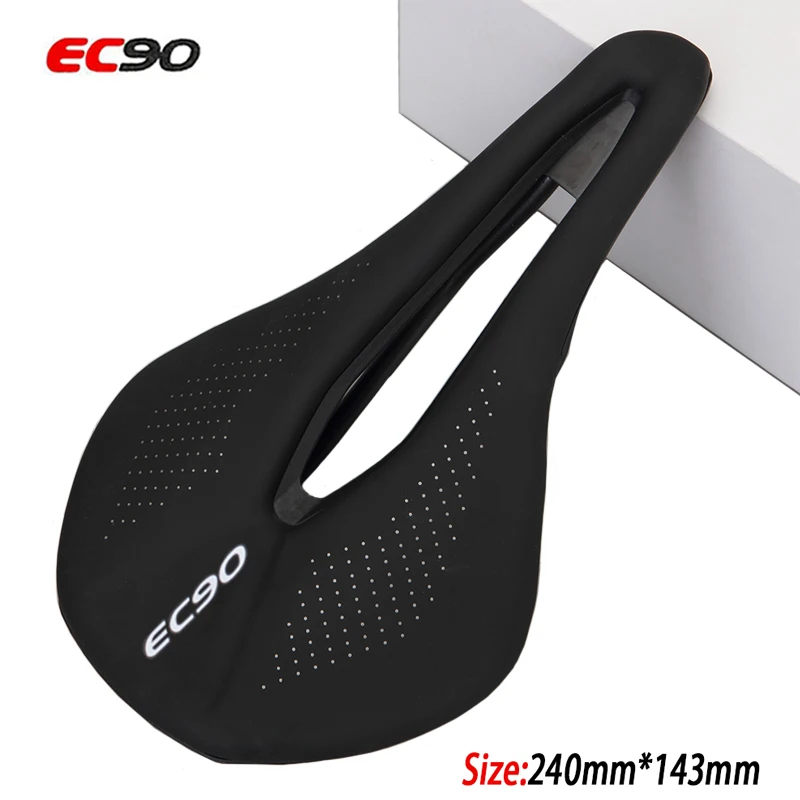 EC90-Selle de VTT ultralégère et respirante en PU pour vélo de route, siège confortable avec coussin, pièces détachées