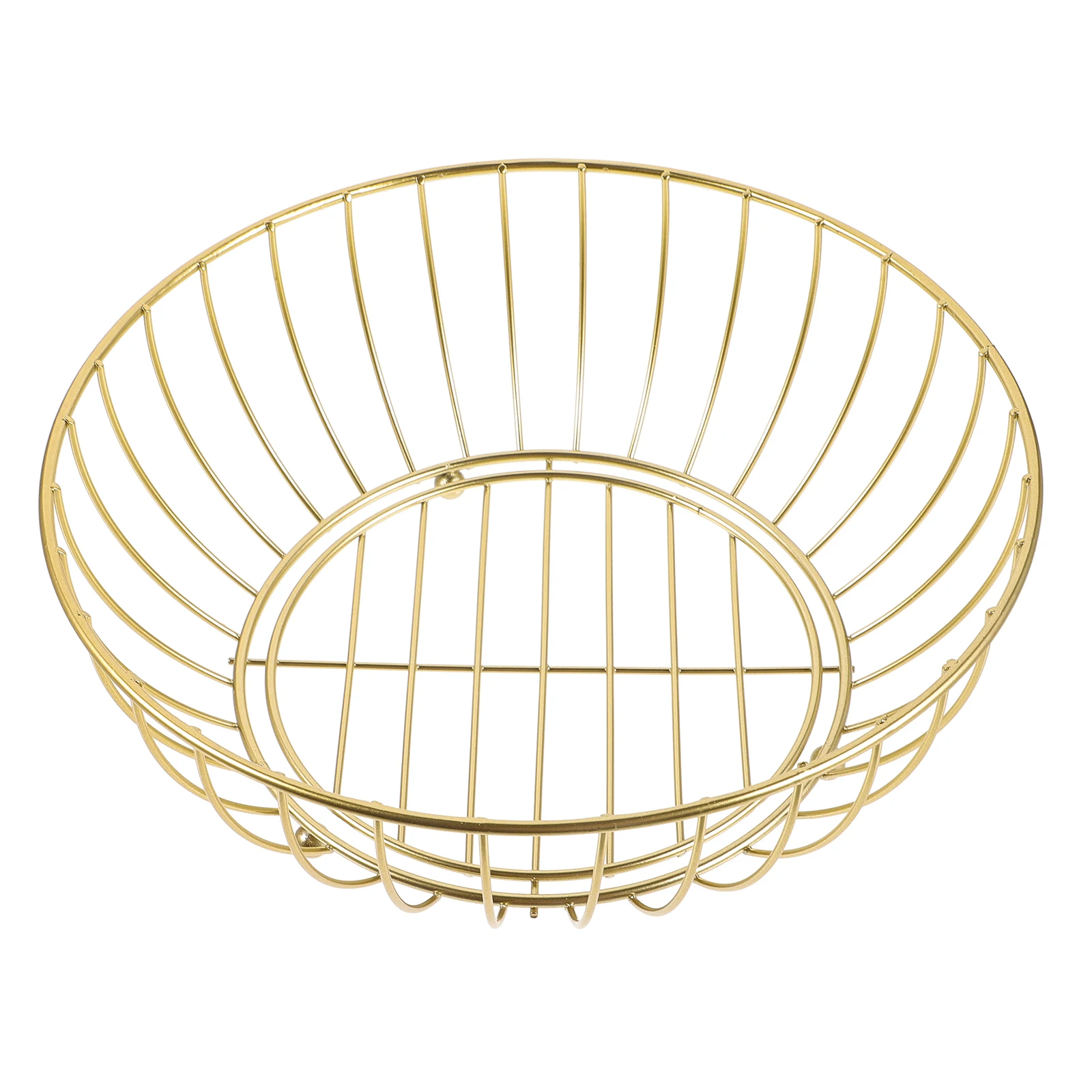 

Wire Fruit Basket Metal Kitchen Counter Decorations Golden Centerpieces Storage Bowls Round Medium Size Home Decor Items