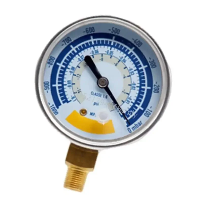 Pressure Gauge Accurate Air Gauge Instrument for Pumps Vacuum 0-1000mbar 1/8 Connector Vacuum 6XDE