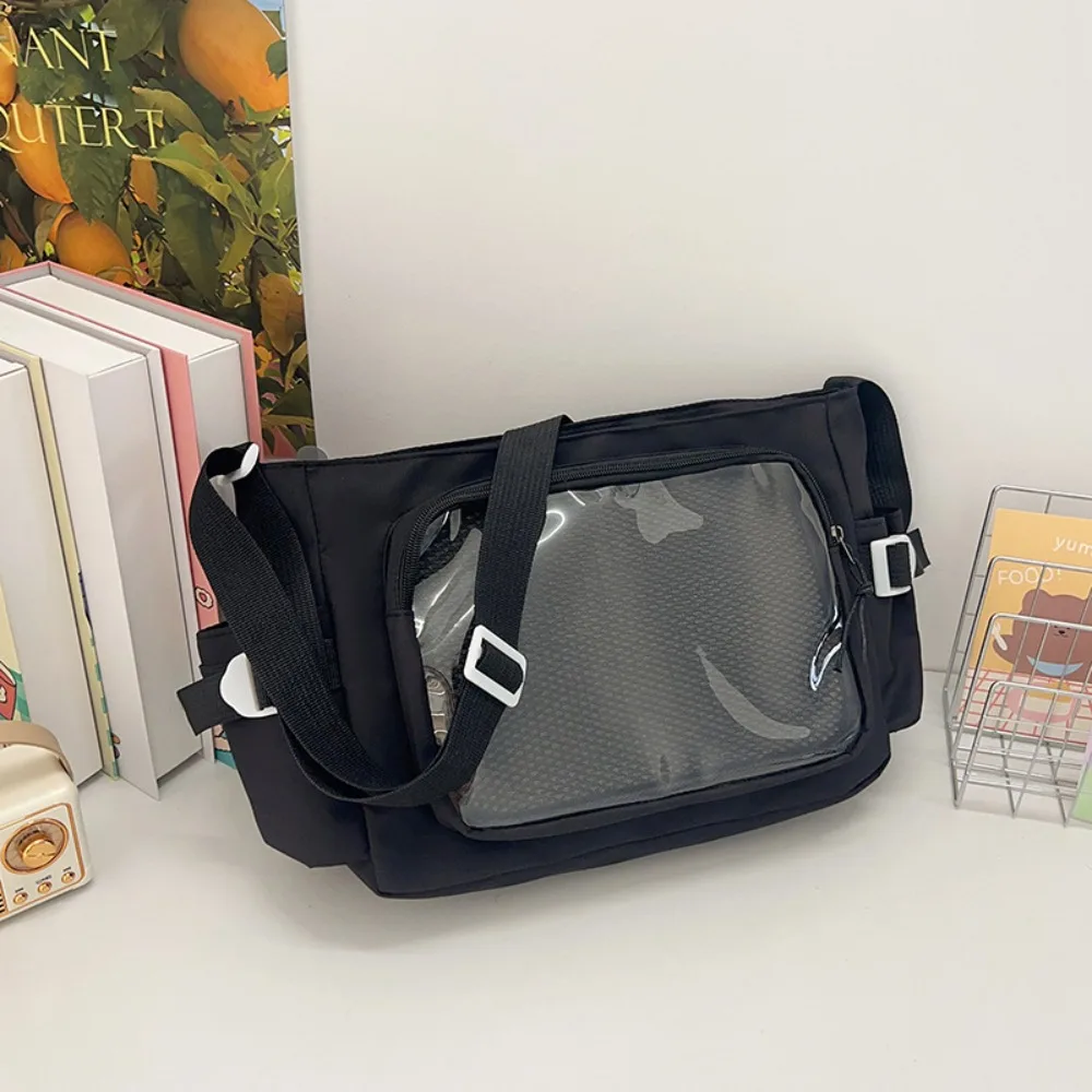 

Zipper Bag Solid Color Itabag Nylon Idol Merchandise Storage Transparent Bags Cotton Bag Wallet Shoulder Bag Travel