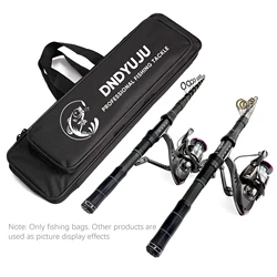DNDYUJU Fishing Bags Portable Multipurpose Large Rod Tackle Carrier Storage Case Black Hard Shell Fishing Rod Bag Fishing Tackle
