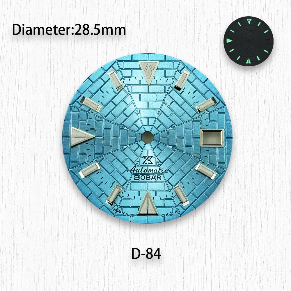 스파이더 웹 다이얼 S 다이얼 선레이 다이얼, NH35/NH36 무브먼트에 적합, 3/3.8 시 시계 액세서리, 28.5mm