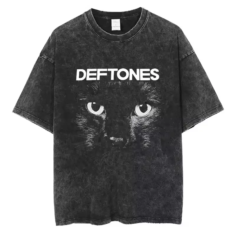 

Новая футболка в стиле хип-хоп Deftones с короткими рукавами и круглым вырезом Y2k, мужская одежда, новинка в топе и футболках, мужская футболка Camisetas 50822