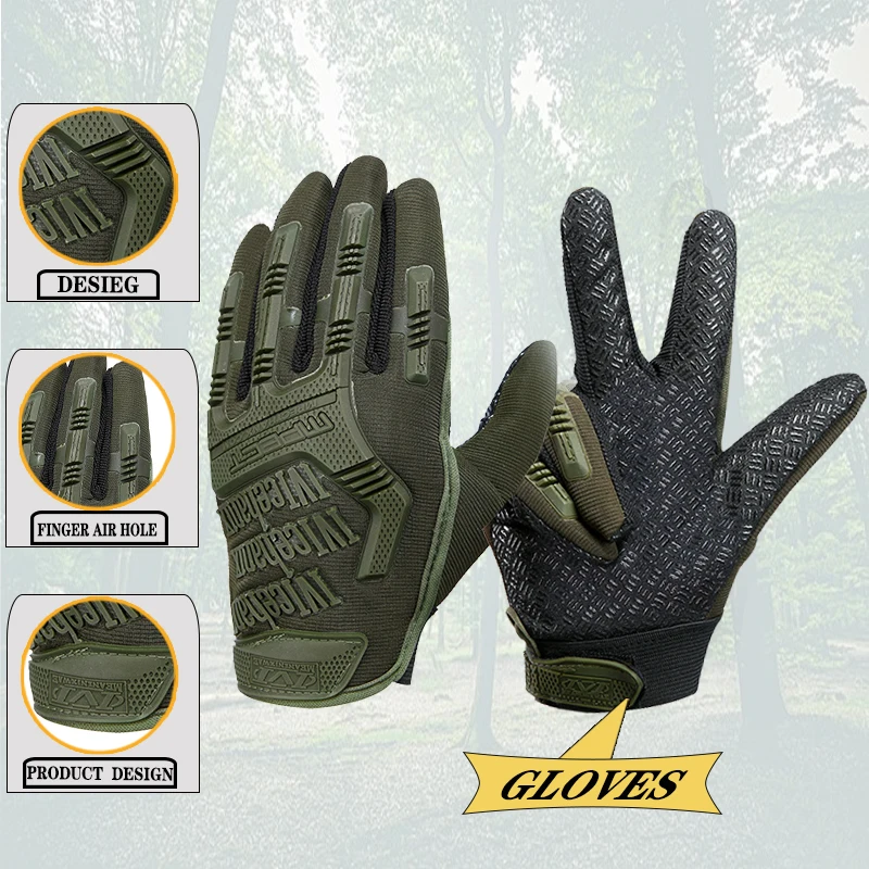 Tactical Gloves Outdoor Sport Hunting Cycling Anti-Skid Work Protection Full Finger Glove