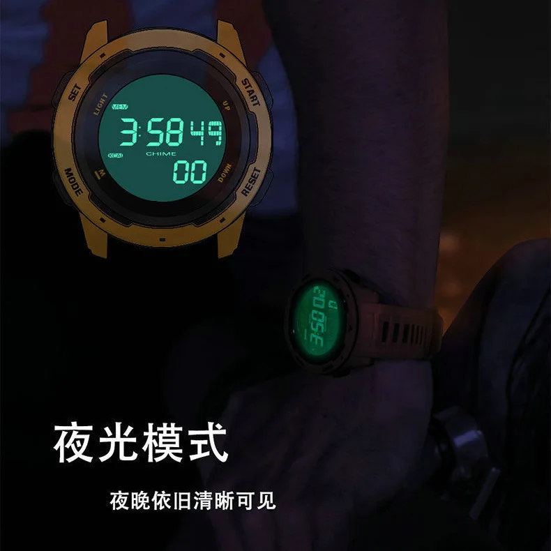 Mstianq digital men\'s watch luminous fashion sports waterproof watch men\'s date army military clock Relogio Masculino