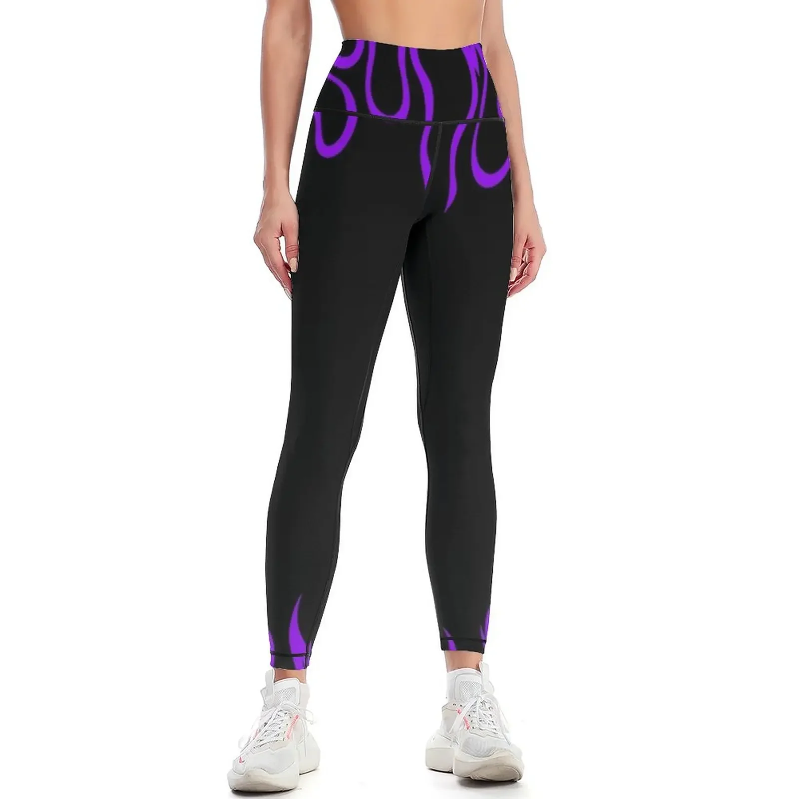 

Deep Purple Flames Leggings gym womans gym's sportswear Legging sport Womens Leggings