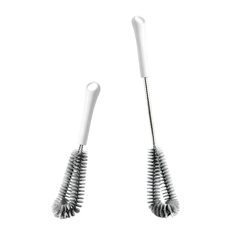 Coffee Pot Cleaning Brush with Soft Bristles and White Handle for Water Bottle Glass Decanters and Carafes Essential KXRE