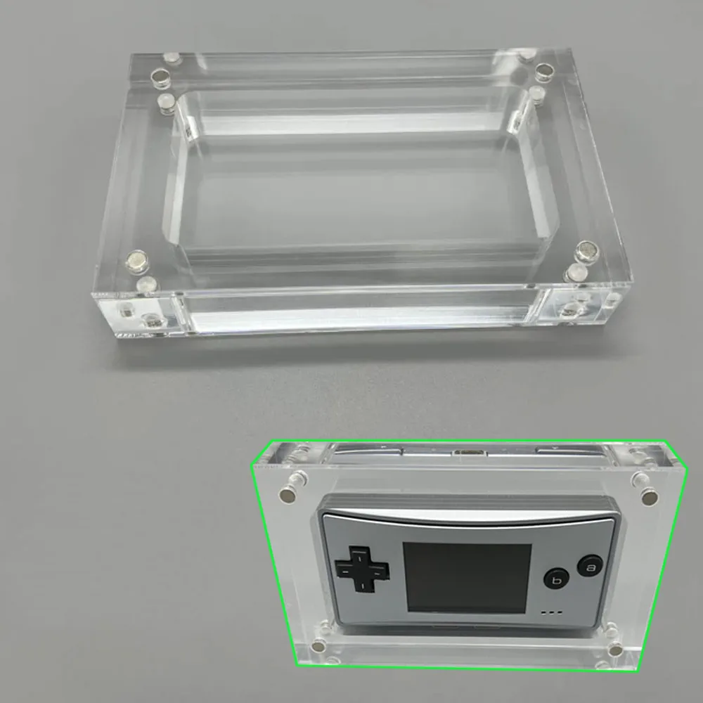 

High Transparency Acrylic Magnetic Cover Console Display Box Storage Box for Game Boy MICRO GBM Game Console Cover Shell Box