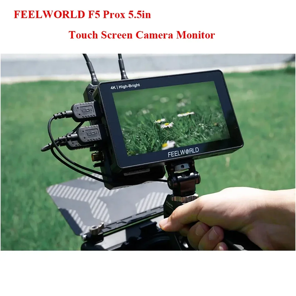 FEELWORLD F5 PROX 5.5'' High Bright Camera Field Monitor Touch Screen 1600nit 1920*1080 1000:1 Brodcast Monitor for Film Studio