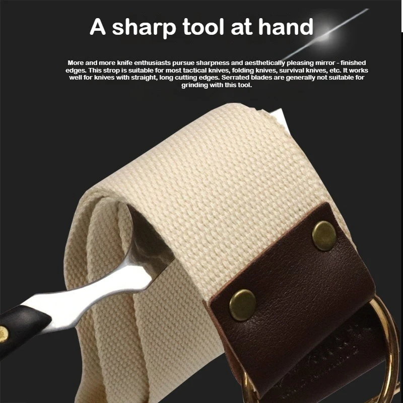 Premium Sharpening Strop Belt Leather Professional Polishing Grinding Blade Cloth Tools for Sharp Blades Straight Strop Knifes