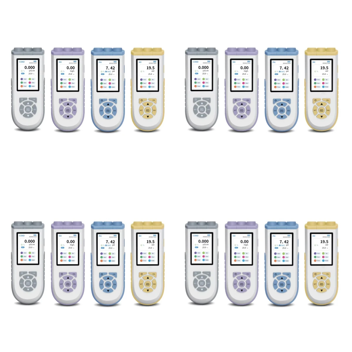 8 In1 Handheld Water Quality Tester pH Conductivity Salinity DO ORP EC TDS for Pond Lab