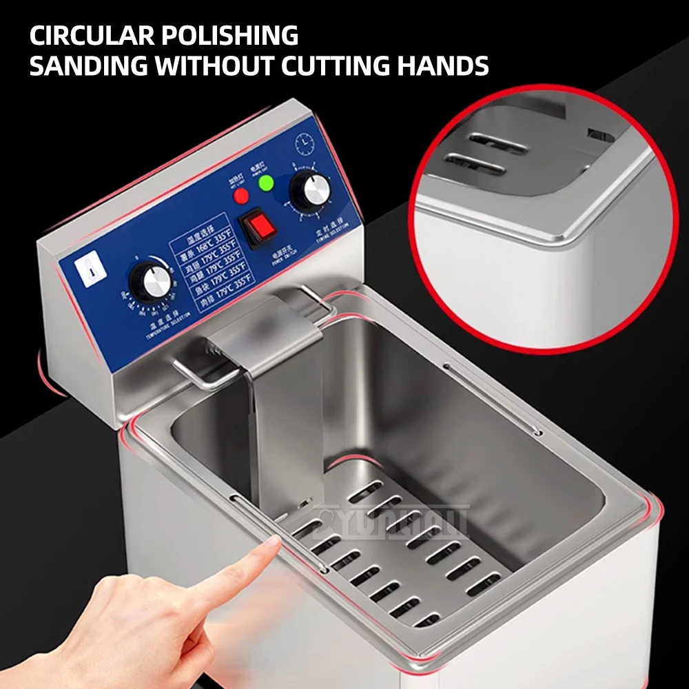 Электрическая фритюрница с двойным цилиндром, 20 л, контроль температуры