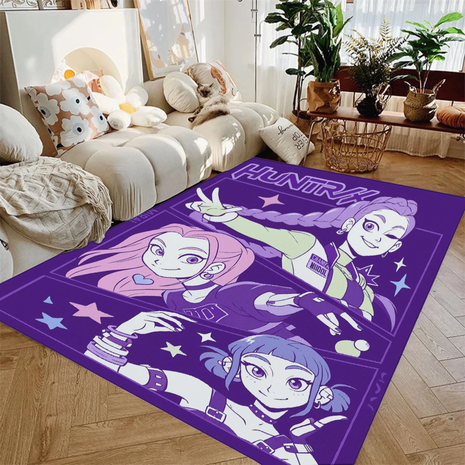 سجادة مزخرفة بطابع صياد الشيطان لغرف المعيشة وغرف النوم ومناطق الطعام بالإضافة إلى ساحات الباحات الخارجية والحدائق #2