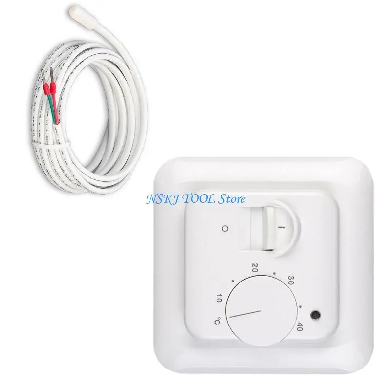 L8RC Electric Floor Heating Thermostat With Double Temperature Sensors 230V 50/60Hz 5W Consumption