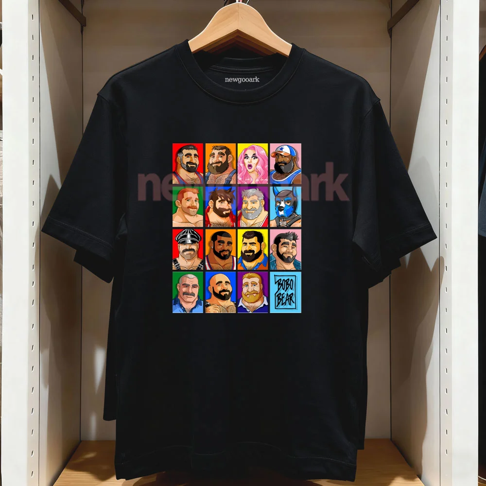Bobobear Lgbt Gay Vintage dibujos animados Comics camiseta mujer hombre Unisex Homosexual LGBTQ camisetas gráficas Casual algodón Ropa Hombre