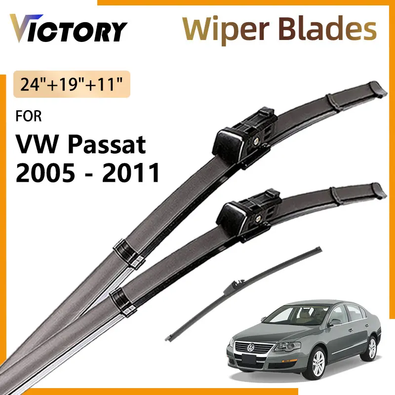 

For Volkswagen VW Passat B6 2005 - 2011 2010 2009 2008 2007 2006 Accessorie Front Rear Wiper Blade Windshield Windscreen Brushes