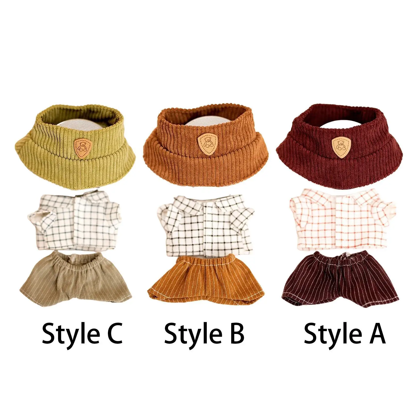 Pendant Plush Doll Hat T-shirt Pants Photo Prop Birthday Gift Cute Cloth Fabric for Cosplay Theme Party Costume Accessories