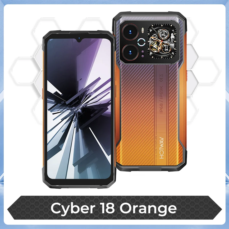 HOTWAV Cyber 18 Robuuste Smartphone 6.75'' 120Hz Android 16 Mobiele Telefoon 8GB 256GB 64MP 20MP Tweede Touchscreen Mobiel