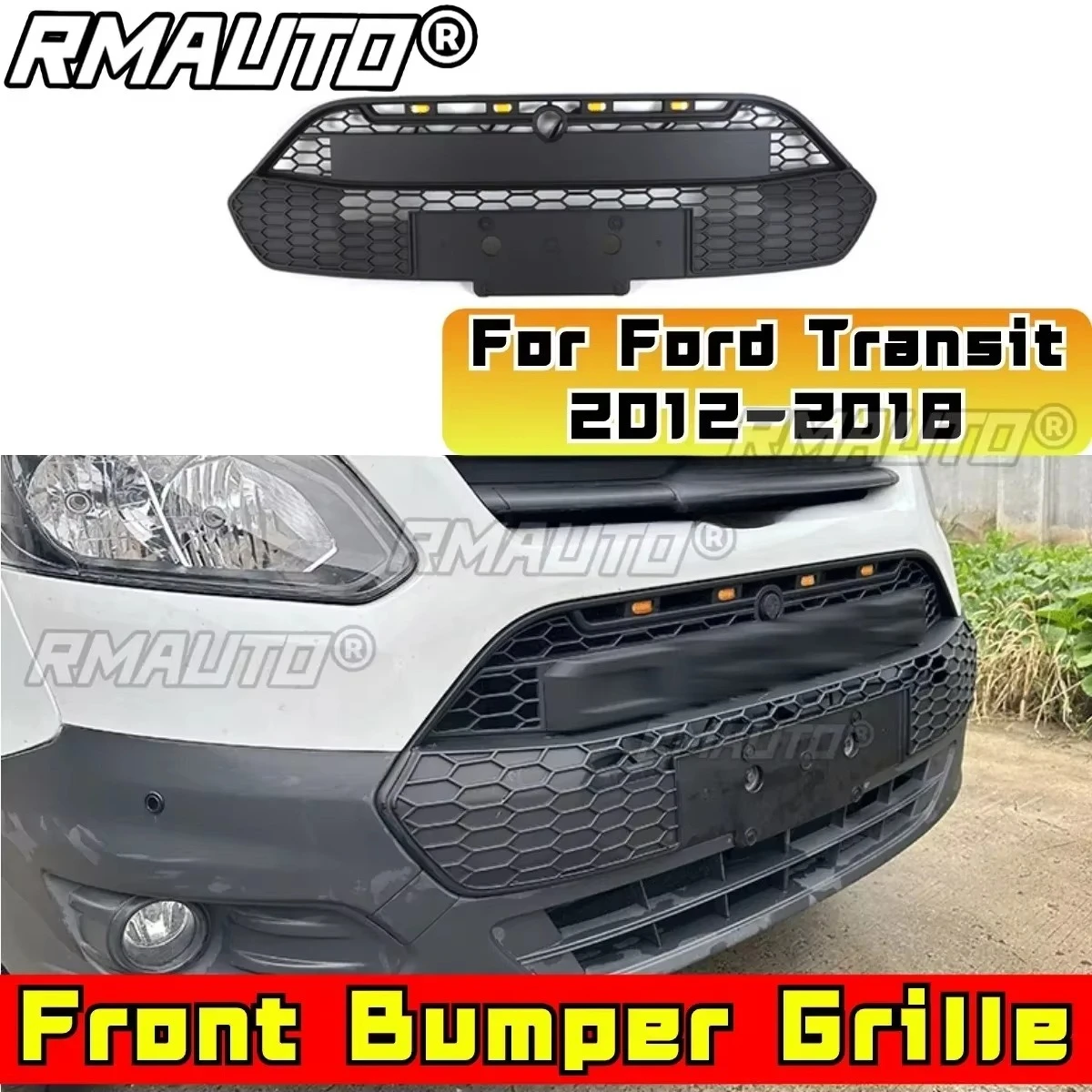 

Front Racing Facelift Upper Grill for Ford Transit 2012-2018 Europe Edition Car Front Bumper Racing Grille Grill Car Accessories