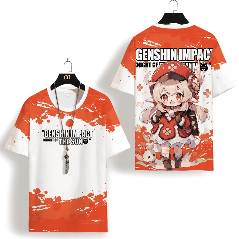 Popular Game Genshin Impact Kazuha T-shirts 3D Print Harajuku Anime Tee Shirt Men Women Short Sleeve O-Neck t shirt Top Clothing