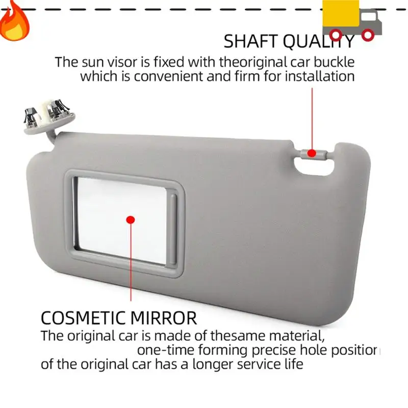 

Passenger Front Right Side Sun Visors With Light For Toyota RAV4 2006-2013 Car Replacement Parts Accessories 74310-42452-B2