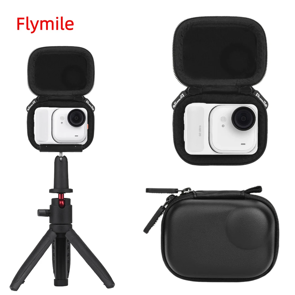 

Flymile Storage Case Carrying Bag for Insta360 Go Ultra Accessories Portable Handbag Storage Protective Case With Carabiner