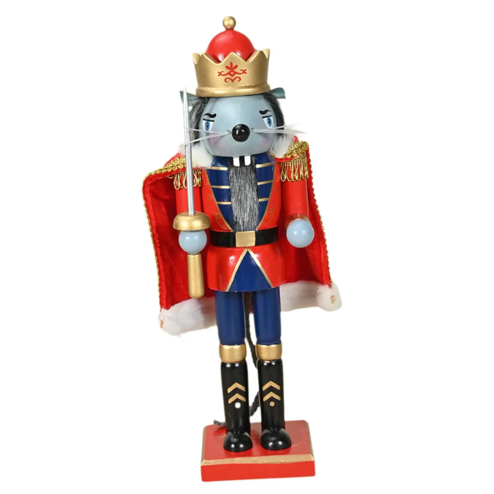 Christmas Nutcracker Mouse King Wood Doll Traditional Nutcracker Figure